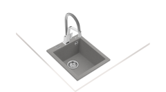 TEKA FORSQUARE 34.40 TG  STONE GREY GRANİT EVİYE