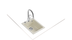 TEKA FORSQUARE 34.40 TG  BRİGHT CREAM GRANİT EVİYE