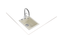 TEKA FORSQUARE 34.40 TG  BRİGHT CREAM GRANİT EVİYE