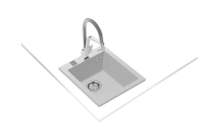 TEKA FORSQUARE 34.40 TG ARTİC WHİTE GRANİT EVİYE