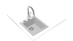 TEKA FORSQUARE 34.40 TG ARTİC WHİTE GRANİT EVİYE