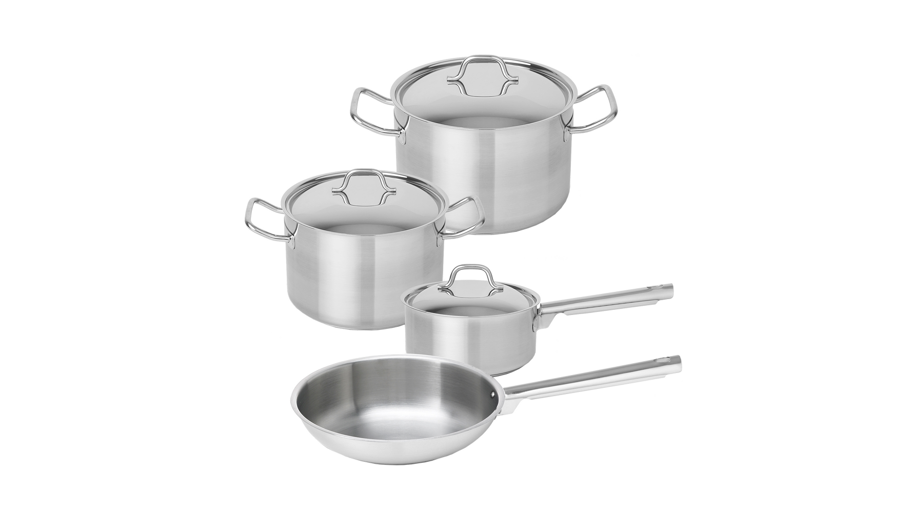 TEKA COOKWARE SET 7 PARÇA İNDÜKSİYONLU OCAKLARLA UYUMLU PASLANMAZ ÇELİK TENCERE SETİ