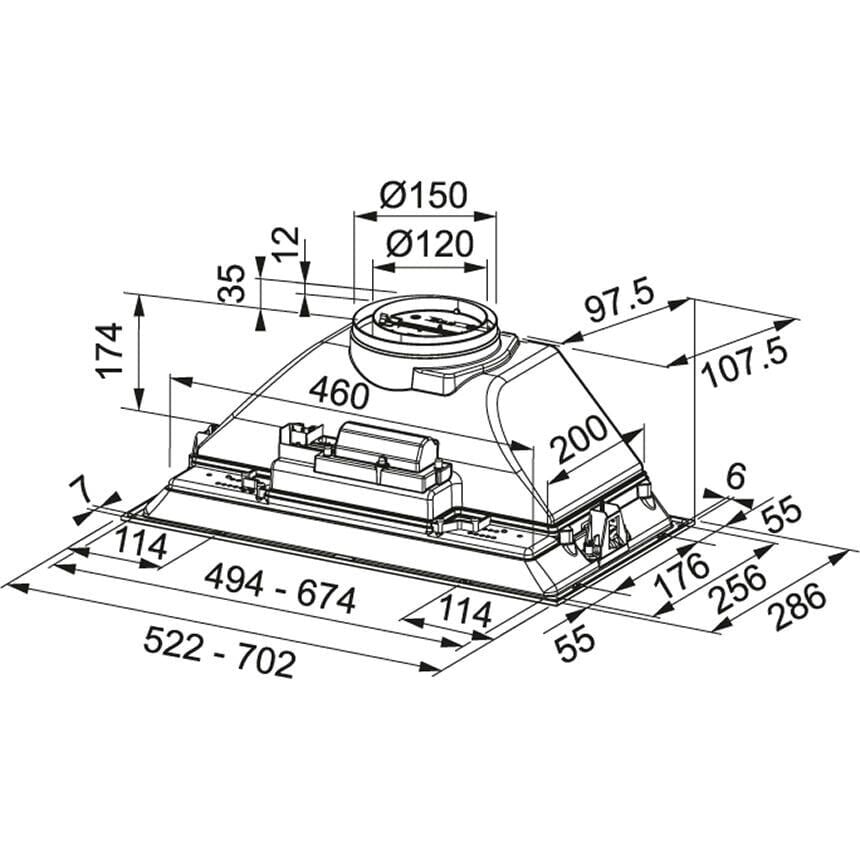 FRANKE FBI 705 BK MAT SİYAH ANKASTRE BOX ASPİRATÖR