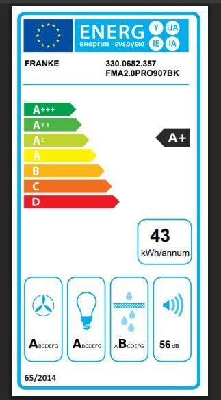 FRANKE FMA 2.0 PRO 907 BK BLACK GLASS MARİS 2.0 PRO DUVAR TİPİ DAVLUMBAZ