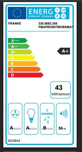 FRANKE FMA 907 BK BLACK MATT MARİS PRO DUVAR TİPİ DAVLUMBAZ