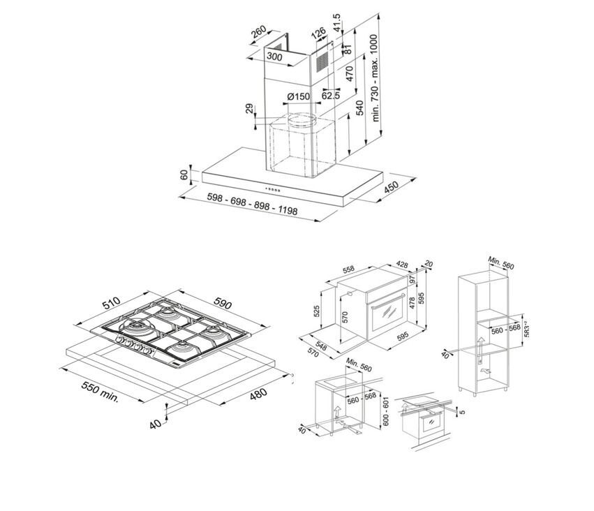 FRANKE FDF EG6 90 XS İNOX FORMAT DAVLUMBAZ TREND LİNE 750 FHTL 755 4G TC OCAK FSL 86 H XS BLACK GLASS/İNOX FIRIN ANKASTRE SET