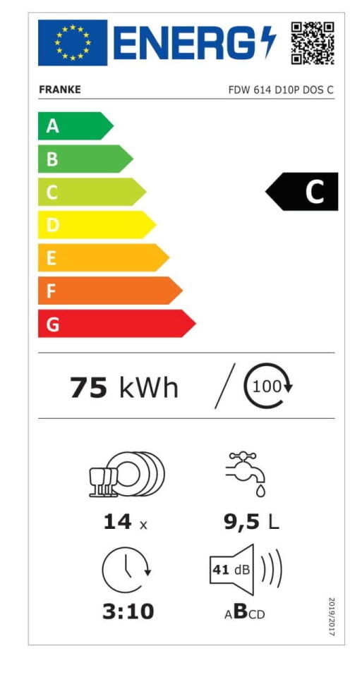 FRANKE BULAŞIK MAKİNESİ FDW 614 D10P DOS C TAM ANKASTRE