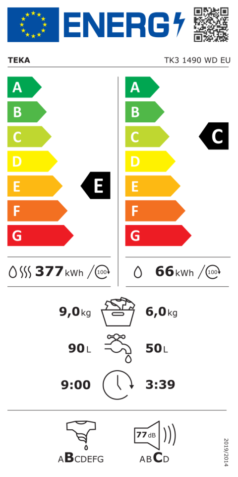 TEKA TK3 1490 WD SOLO KURUTMALI ÇAMAŞIR MAKİNASI TK3 1490 WD