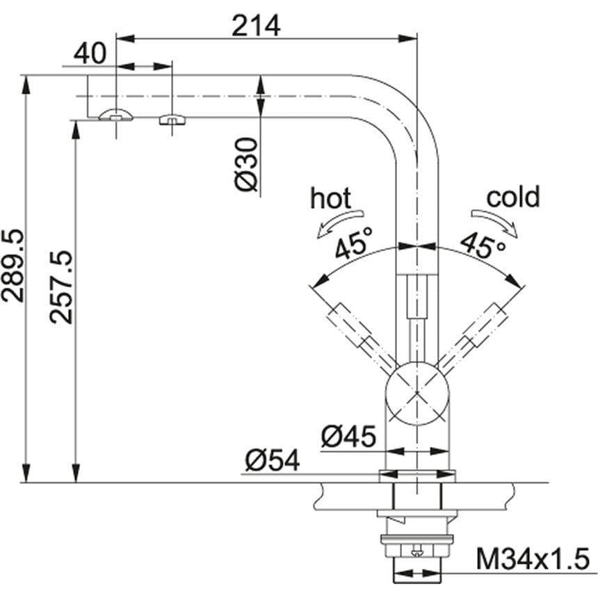 FRANKE  ARMATÜR ATLAS CLEAN WATER SPİRALSİZ INOX