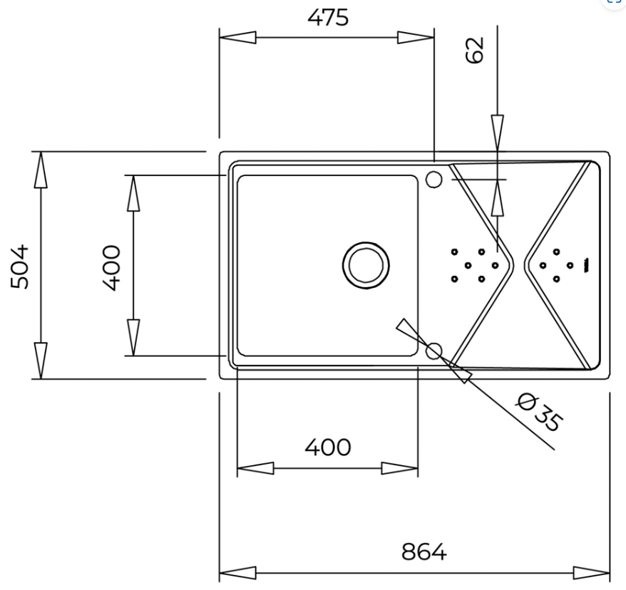 TEKA BROOKLYN 50 M-XP 1B 1D ÇELİK EVİYE