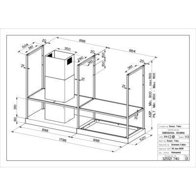 FRANKE FABER T-SHELF EV8 BK MATT BLACK A180 ADA DAVLUMBAZ