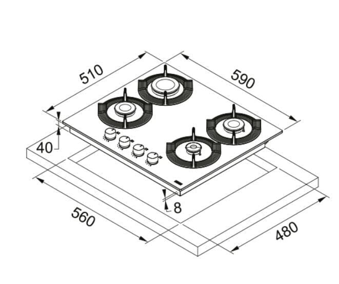 FRANKE FHMF 604 4GC WH OCAK