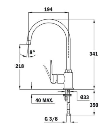 TEKA IN 955 SİYAH ARMATÜR