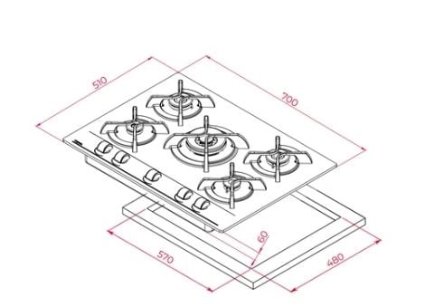 TEKA GBC 75030 KBC WH (E5) OCAK