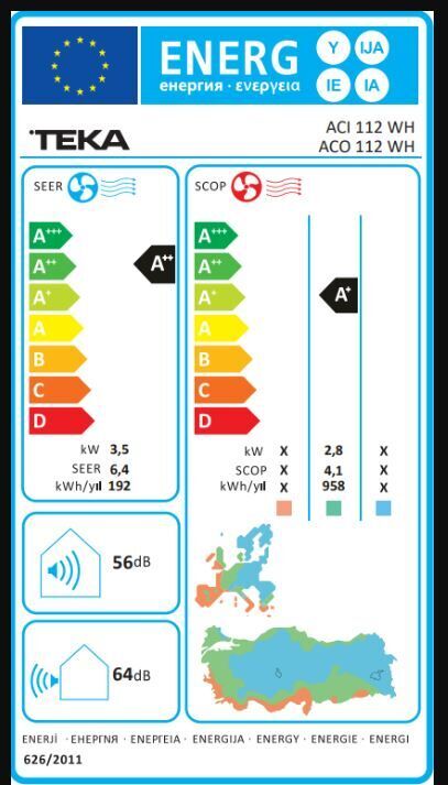 TEKA ACI 112 WH / ACO 112 WH KLİMA