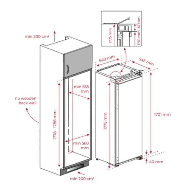 TEKA  RSF 73360 FI EU ANKASTRE DERİN DONDURUCU