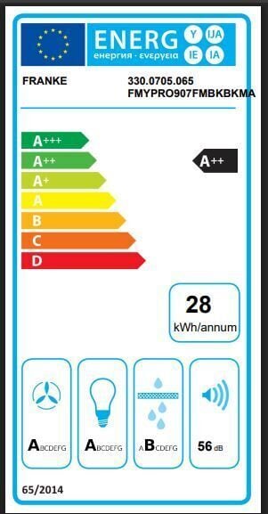 FRANKE MYTHOS PRO K-LINK FMY PRO 907 FM BK/BK MATT KL DUVAR TİPİ  DAVLUMBAZ
