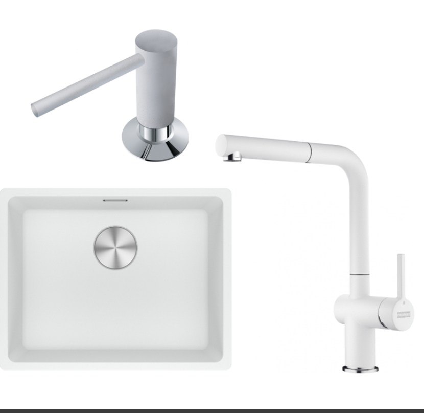 FRANKE MARIS MRG 110-52 BİANCO EVİYE ACTIVE PLUS DOCCIA ARMATÜR&SABUNLUK SET KAMPANYA