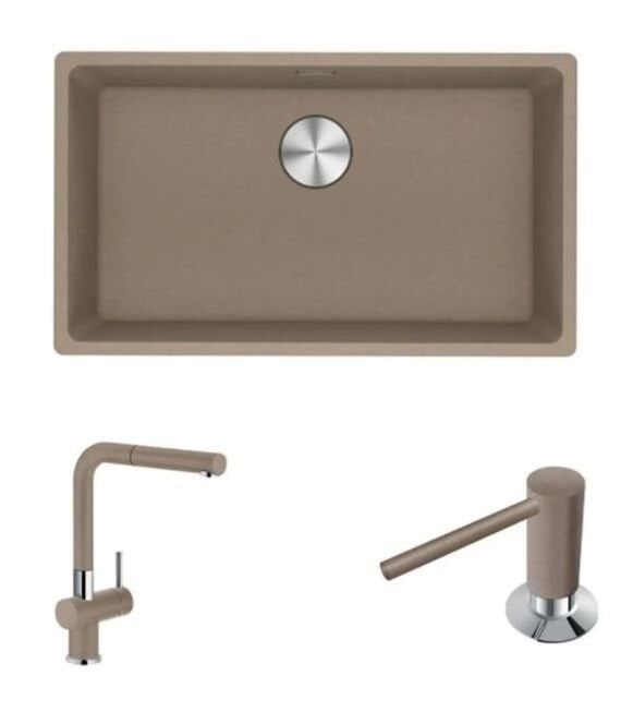 FRANKE MARIS MRG 110-72 OYSTER ACTIVE PLUS DOCCIA ARMATÜR & SABUNLUK SET KAMPANYA