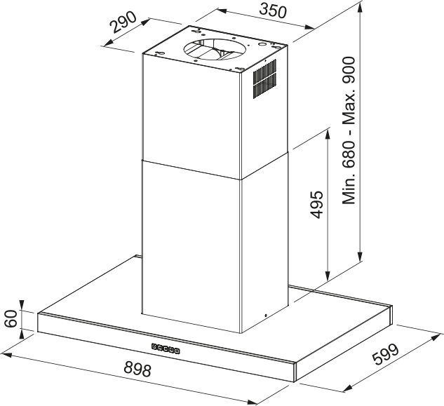FRANKE ADA FORMAT TALE 905 I XS / 900 INOX ADA TİPİ DAVLUMBAZ