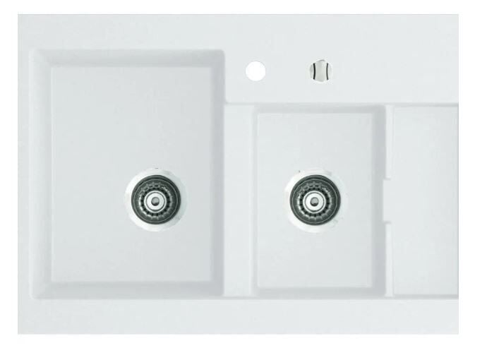 TEŞHİR MARMORİN COMBO 850 1,5 K  1.5 GÖZLÜ BEYAZ EVİYE