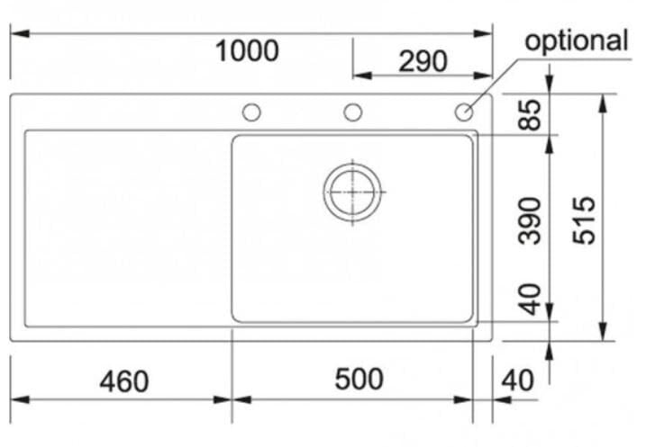 FRANKEMTG 611-100 SOL DAMLALIKLI Slate Grey GRANİT EVİYE