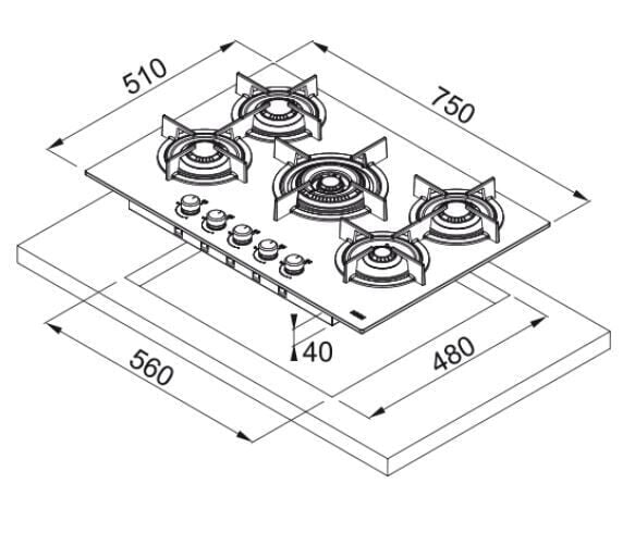 TEŞHİR FRANKE FHCR 755 4G HE BK C OCAK