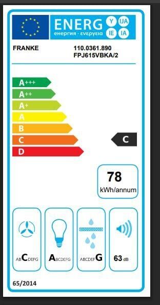 FRANKE GLASS LİNEAR VERTİCAL FPJ 615 V BK A/SS CRİSTALLO NERO DAVLUMBAZ