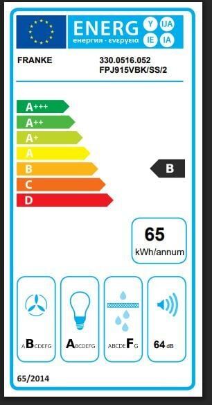 FRANKE GLASS LİNEAR VERTİCAL FPJ 915 V BK A/SS SİYAH DAVLUMBAZ
