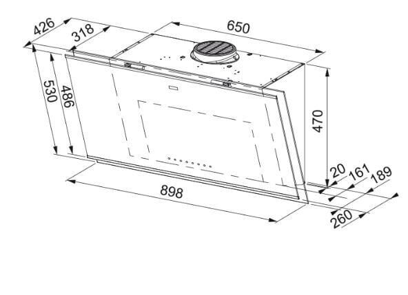 TEŞHİR FRANKE FMY PRO 907 FM BK/BK Black Glass+Black DAVLUMBAZ