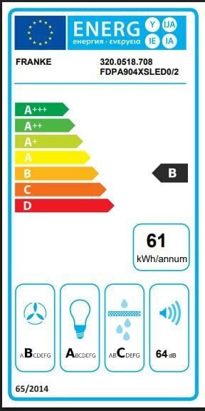 FRANKE DESİGN PLUS FDPA 904 XS PASLANMAZ ÇELİK DUVAR TİPİ KÖŞE DAVLUMBAZ