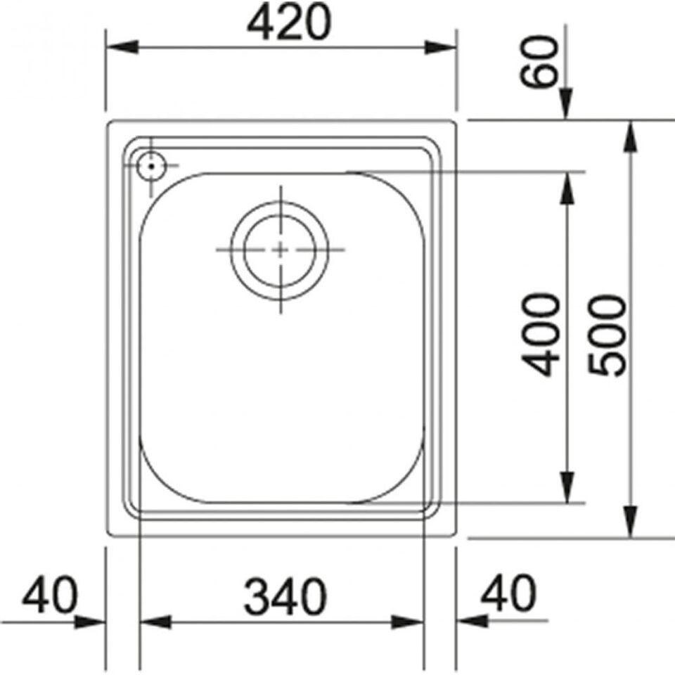 FRANKE ARMONİA AMX 610-34 PASLANMAZ ÇELİK EVYE