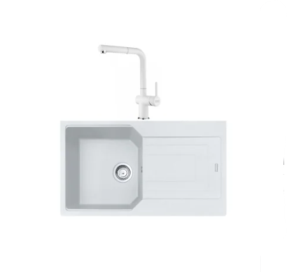 FRANKE  URBAN UBG 611-86 TEK GÖZLÜ BİANCO GRANİT EVİYE