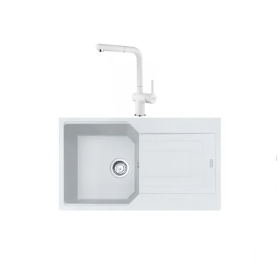 FRANKE  URBAN UBG 611-86 TEK GÖZLÜ BİANCO GRANİT EVİYE