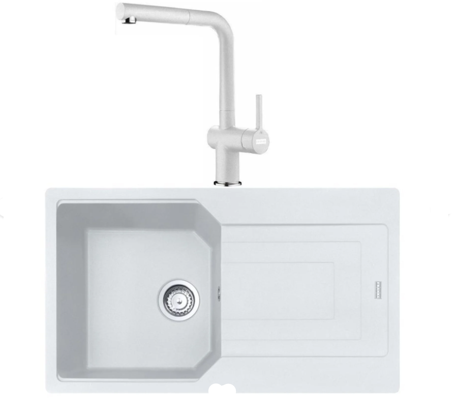 FRANKE  URBAN UBG 611-100 TEK GÖZLÜ BİANCO GRANİT EVİYE