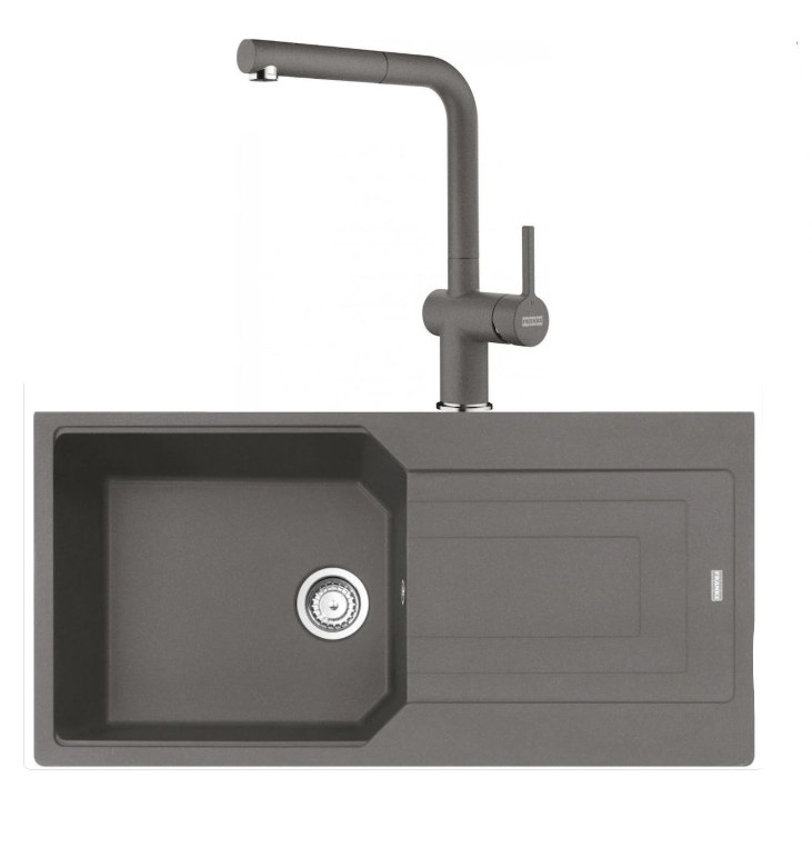 FRANKE  URBAN UBG 611-100 TEK GÖZLÜ STONE GREY GRANİT EVİYE