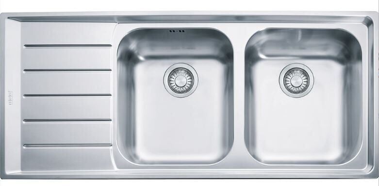 FRANKE NEPTUN NET 621 MİKRODEKOR 2 GÖZLÜ SOL DAMLALIKLI ÇELİK EVYE