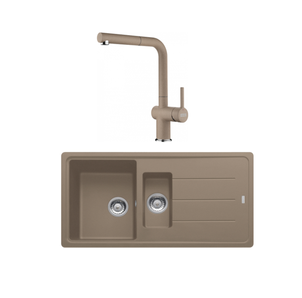 FRANKE BASIS BFG 651 1,5 GÖZLÜ OYSTER GRANİT EVİYE
