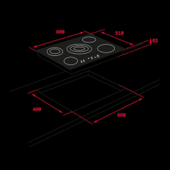 TEKA TR 951 SİYAH CAM SERAMİK ELEKTRİKLİ ANKASTRE OCAK 10210002