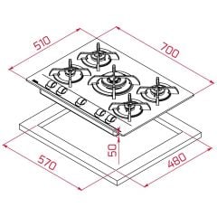 TEKA GBC 75030 KBN/GBC 75030 KBC BK (E4) OCAK