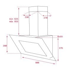 TEKA DLV 98660 ST TOS/ 90 CM DİKEY DAVLUMBAZ