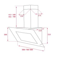 TEKA DVT 98660 90 CM DİKEY DAVLUMBAZ