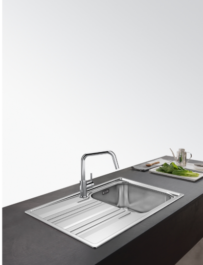 FRANKE SRX 611-86 SOL DAMLALIKLI ÇELİK EVİYE