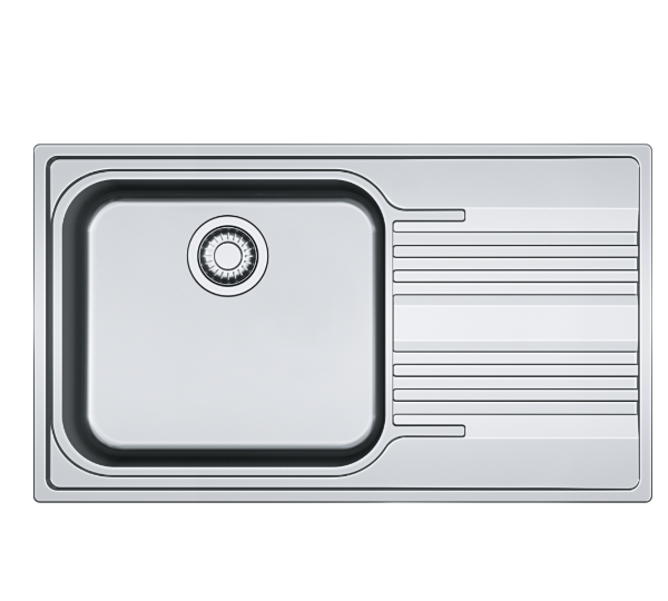 FRANKE SRX 611-86 LB SAĞ  DAMLALIKLI ÇELİK EVİYE
