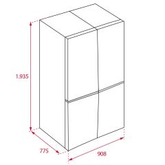 TEKA  TEŞHİRDEN SATILIK RMF 77920 4 KAPILI A++ ENERJİ SEVİYELİ 193 CM BUZDOLABI