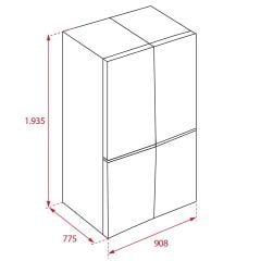 TEKA  TEŞHİRDEN SATILIK RMF 77920 4 KAPILI A++ ENERJİ SEVİYELİ 193 CM BUZDOLABI