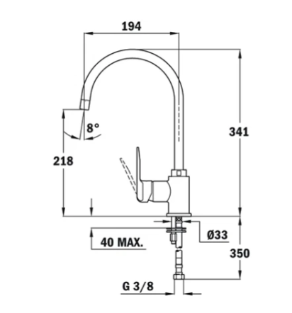 TEKA IN 995 GRİ DÖNER BORULU BATARYA