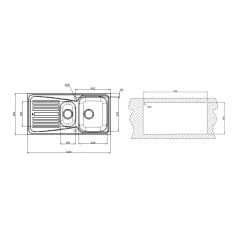 TEKA INFANT 60 EVİYE SOL DAMLALIKLI MİKROKETEN