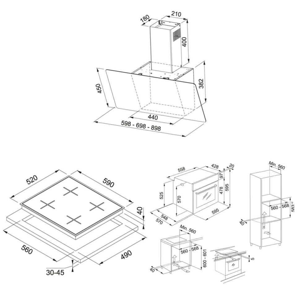 FRANKE FPJ 615 V BK/SS DAVLUMBAZ FHNS 604 4G BK C OCAK FSL 86 H BK FIRIN ANKASTRE SET