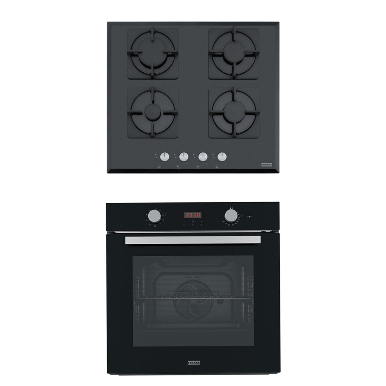 FRANKE FHNS 604 BK C SİYAH CAM OCAK FSL 86 H BK SİYAH FIRIN 2Lİ ANKASTRE SET